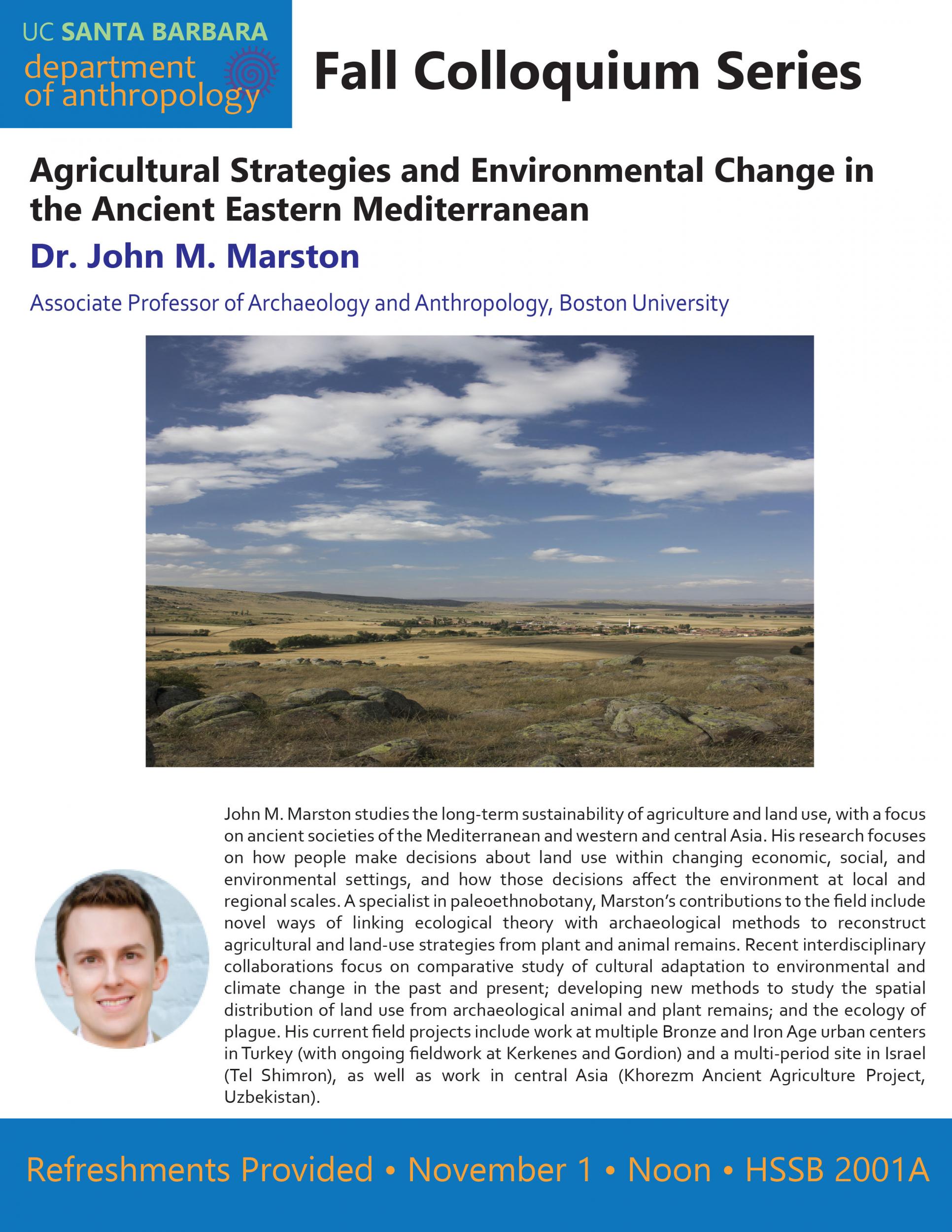Agricultural Strategies and Environmental Change in the Ancient Eastern Mediterranean Event Image