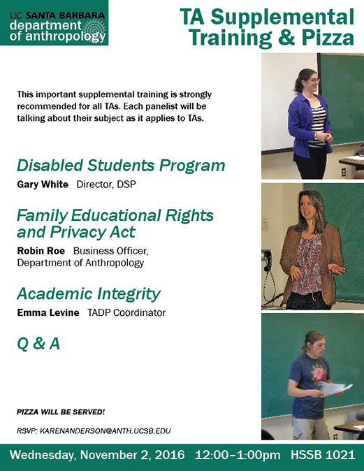 TA Supplemental Training & Pizza Event Image