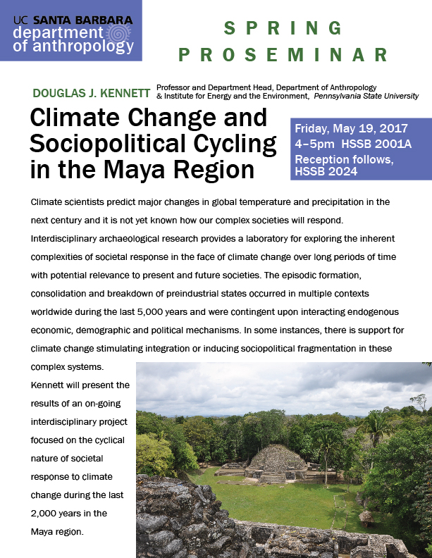 Spring Proseminar: Douglas J. Kennett Event Image